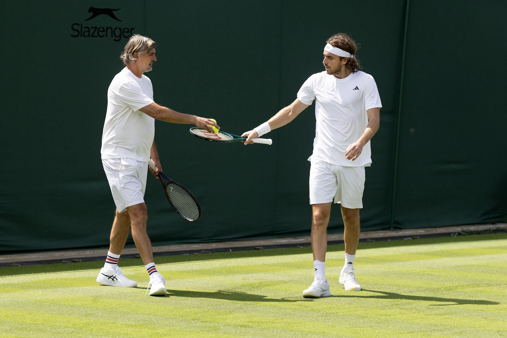 Stefanos Tsitsipas with Goran Ivanisevic at The Championships - Wimbledon 2025 - Source: Getty